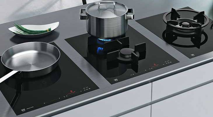 Tables de cuisson à gaz avec commande par slider